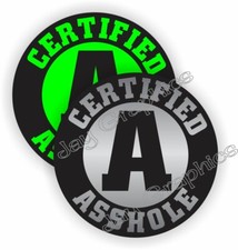 (2) A HOLE Hard Hat Stickers Decals / Funny Foreman Laborer Construction Decals