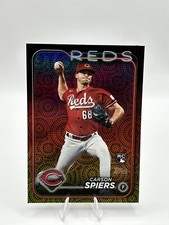 Carson Spiers 2024 Topps Series 2 Holiday Parallel #365  Cincinnati Reds RC