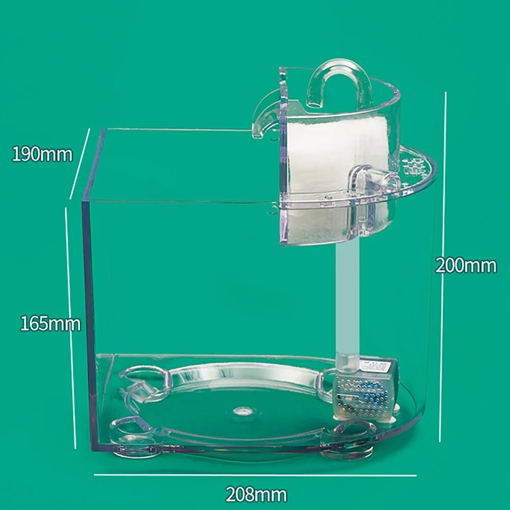 Desktop Mini Aquarium Fish Tank With Water Filter Cover Silent