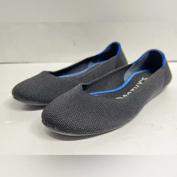 Rothy’s Rounded Toe Flats Women’s size Black Ballet Slip-On Dress Casual  Shoes