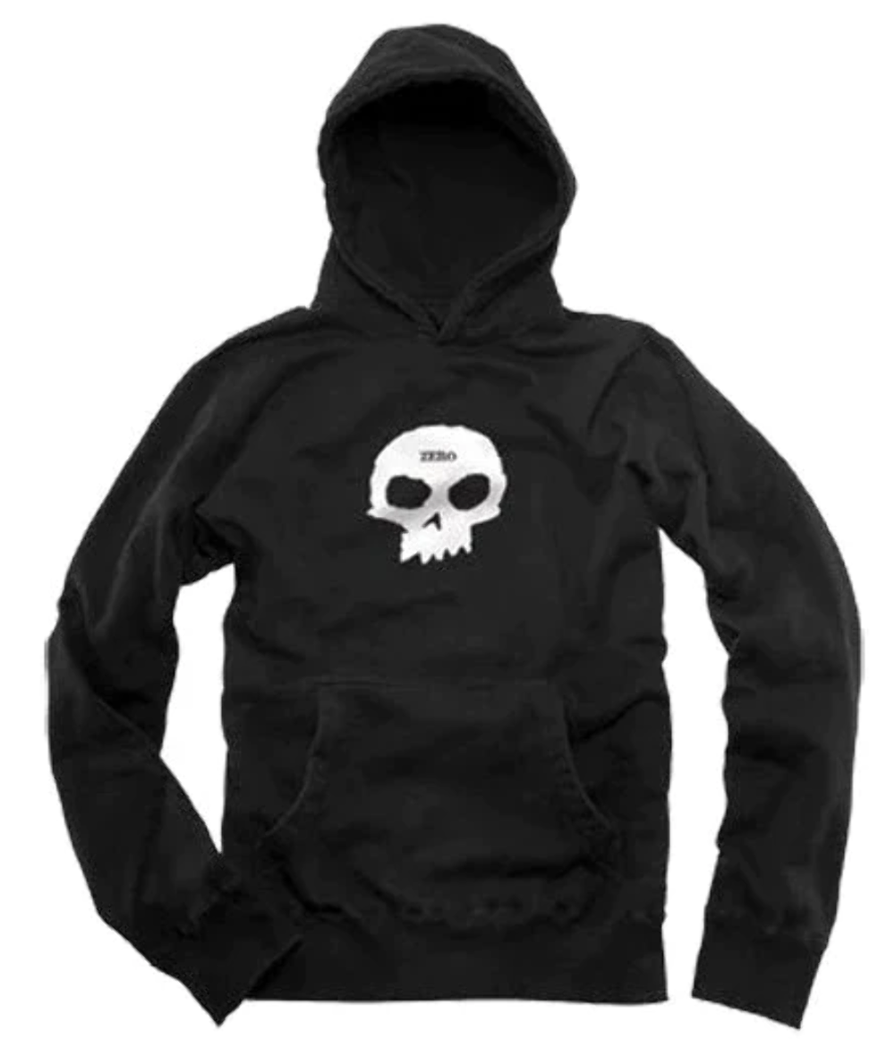 トップス 90s ZERO skater skull hoodie Zero skateboard single Skull Pullover Hood Black | eBay