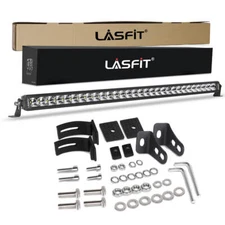 Lasfit Single Row 32inch LED Light Bar Spot Flood Combo Truck Offroad White