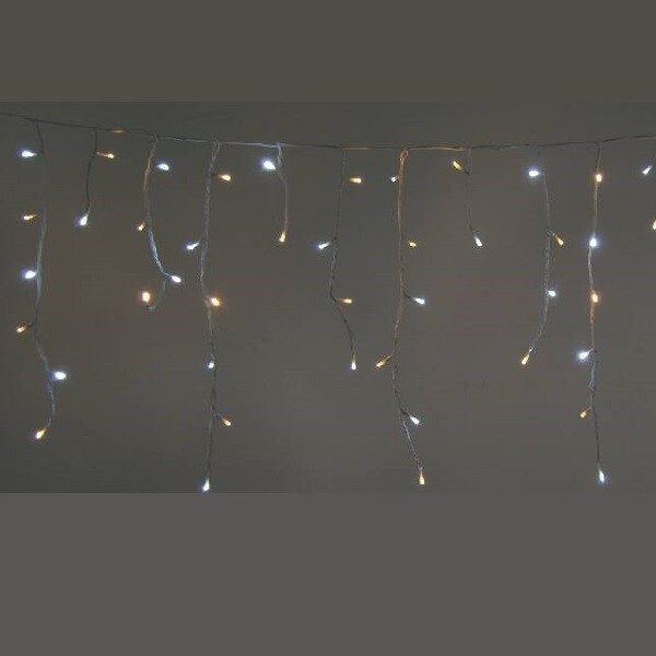 Led Eisregen Lichterkette 240Er 6M Kaltweiß-Warmweiß-Mix/Weiß AußEn Fhs 27223-image