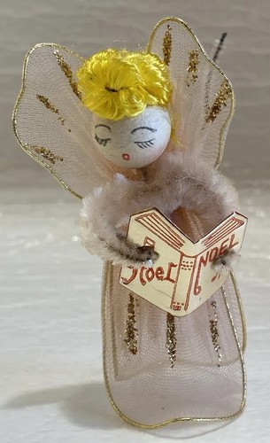 3 Vintage 50er Jahre Tüll Pfeifenputzer Weihnachten Engel Paket Krawatten/Ornamente - Japan - Bild 10 von 14