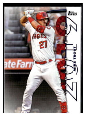 2022 Topps UK Edition #CY-3 Mike Trout Career Year Los Angeles Angels