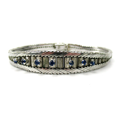 SUPER Elegantes Armband aus 833er Silber  Saphir Silver Bracelet Sapphire RAR
