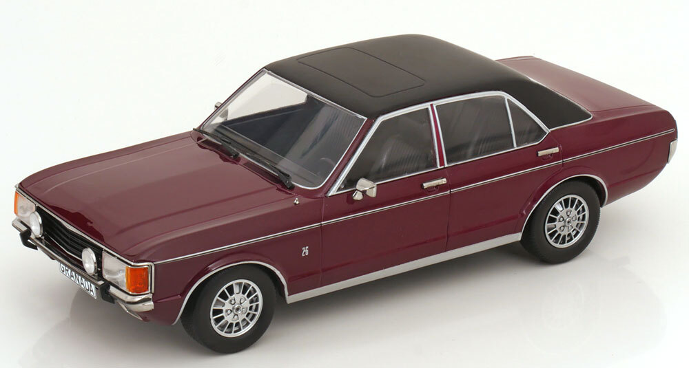 Miniature Ford Granada GL 2.3 Mk1 1975 – MCG 1/18 – Bleue – Conduite à Droite – Neuf