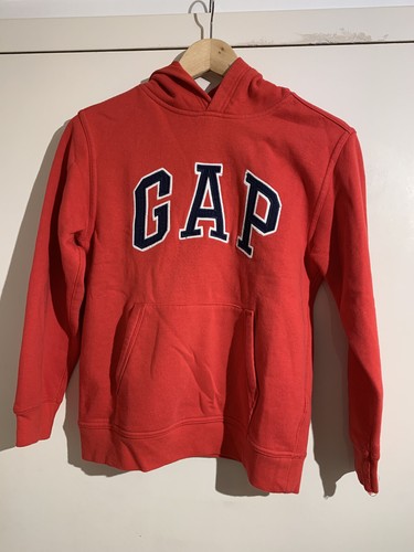 Gap Kids Boys Girls Red Fleece Jacket Hoodie Letters Size L 10