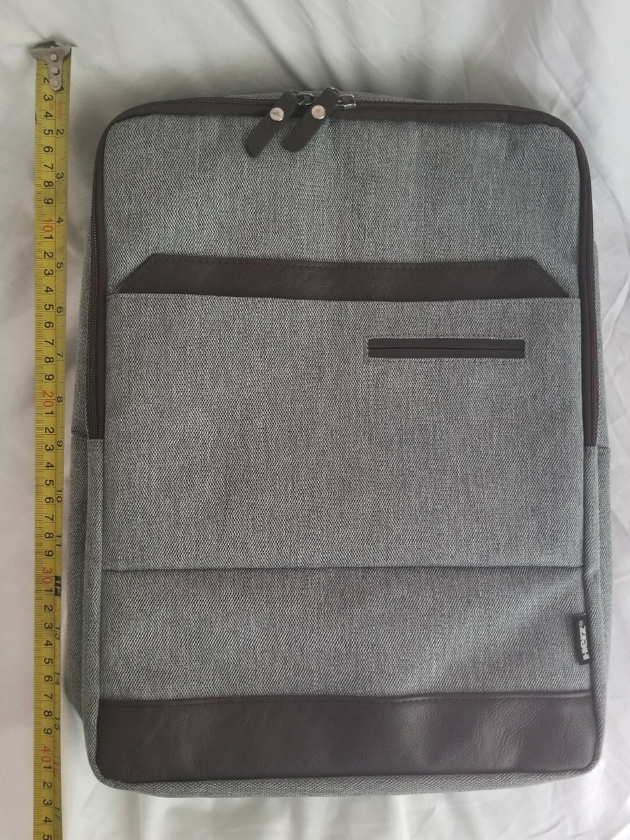 Herz Backpack and laptop bag Faux Brown Leather/light Gray | eBay