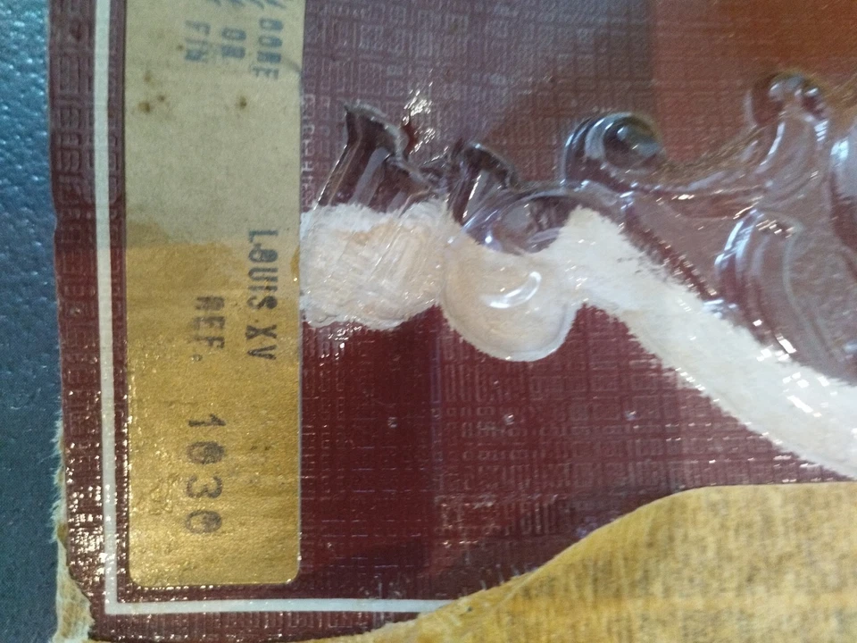 Ancienne PLaquede Propreté en Métal Doré À L Or Fin,Porte, Style Louis XV - Photo 3/4