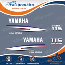 Kit Adesivi calandra motore marino fuoribordo Yamaha 115 cv barca gommone 