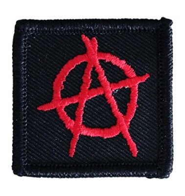 Anarchy Patch - Iron On / Sew On Embroidered Rayon Patch Applique, Small