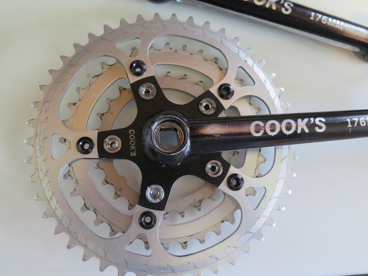 Vintage Cook 's Crankset with 46,36,26 chain rings | eBay Vintage Cook 's Crankset with 46,36,26 chain rings | eBay