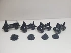 (4) Marx Re-Issue Castle Playset Catapults & (4) Rock Piles