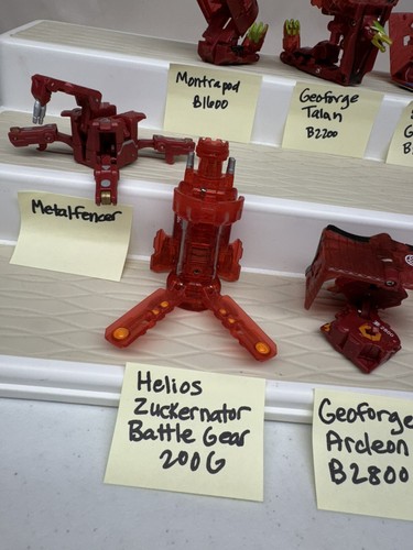 Bakugan Pyrus Figure Lot Geoforge Stingzer Arcleon Spyderfencer Talan Montrapod - Picture 3 of 11