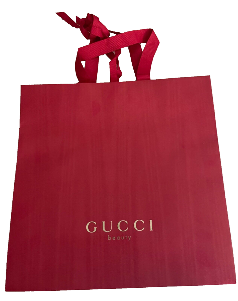 GUCCI Red Shopping Gift Bag 11” W x 11” H x 5.2”D LARGE NEW