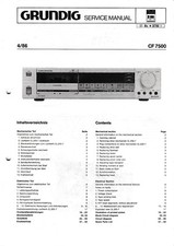 Manuale di servizio - Manuale di servizio per Grundig CF 7500