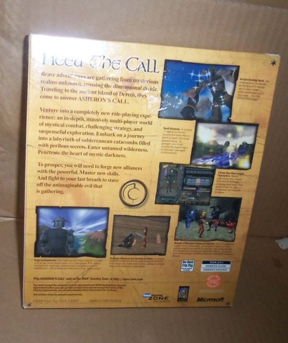 Asheron's Call (PC, 1999) Big Box SEALED. please read description - Picture 3 of 4