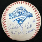 Bobby Cox 95 WS Champs Signed 1995 World Series Logo Baseball JSA