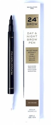 Revolution Pro 24 Brow Day & Night Brow Pen Duo Micro Precision Tip & Clear Pen