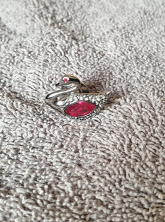 Swarovski Schwan Anstecknadel Pin Brosche