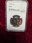 1958 FRANKLIN SILVER HALF DOLLAR PF66 NGC