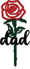 Father'S Day Memorial Markers Dad Decorations for Cemetery Rose Shape Memorial