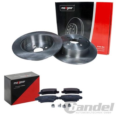 MAXGEAR BREMSSCHEIBEN 279mm + BELÄGE HINTEN passend für TOYOTA COROLLA E12