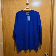 Nina Patrick Sapphire blue Size MEDIUM 70% Lambswool 20% Angora VINTAGE Y2K