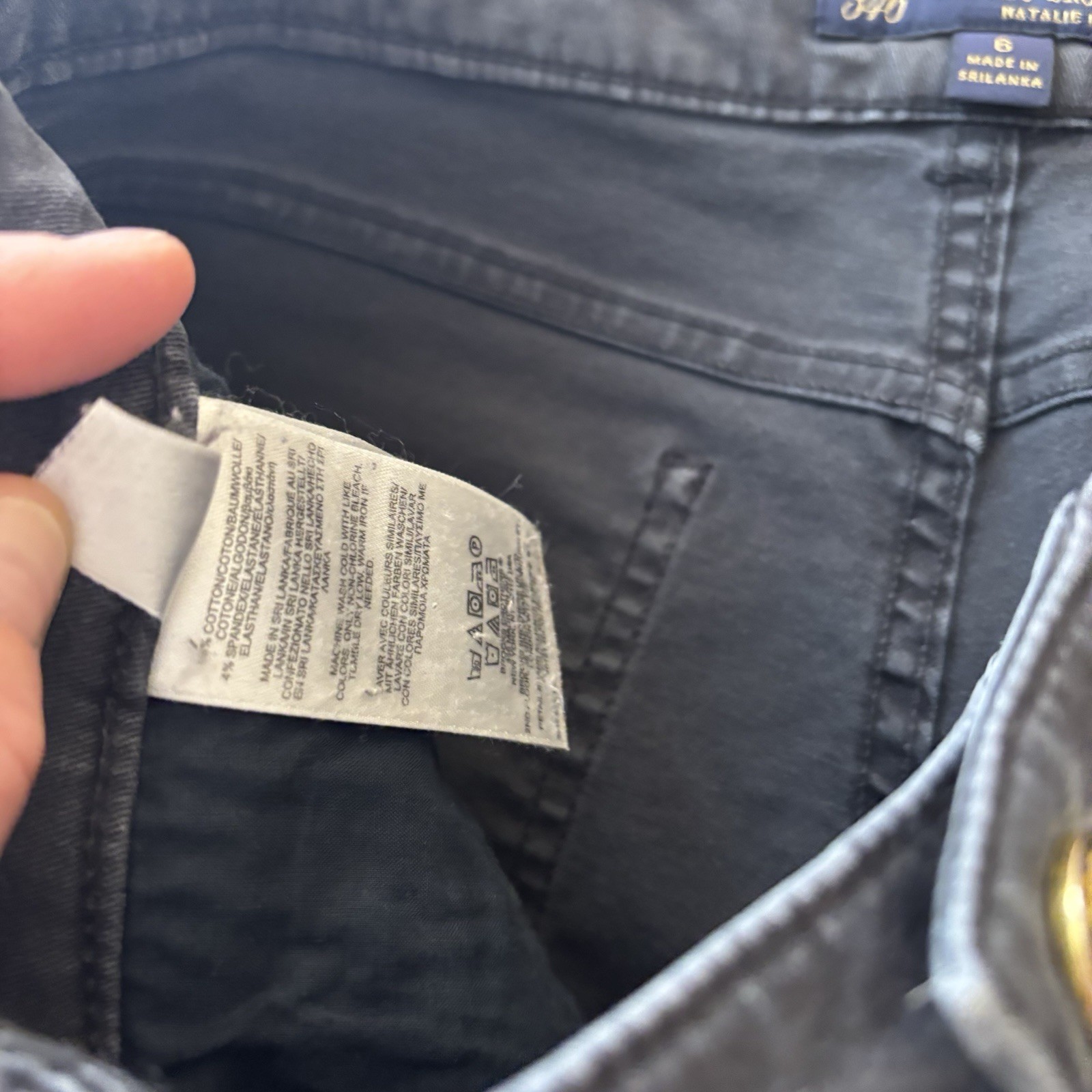 Brooks Brothers Womens Size 6 Natalie Fit Faded Black Denim Jeans thumbnail 7