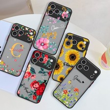 For iPhone 17 16 Samsung S26 S25 Translucent Cover Custom Flower Phone Skin Case
