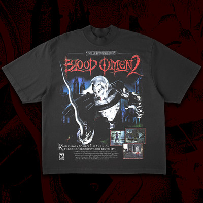 Blood Omen 2 Legacy of Kain Game T-Shirt Graphic Tee S-5XL