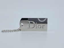 Lápiz labial brillo espejo etiqueta de perro cristal brillante Christian Dior vintage nuevo de stock