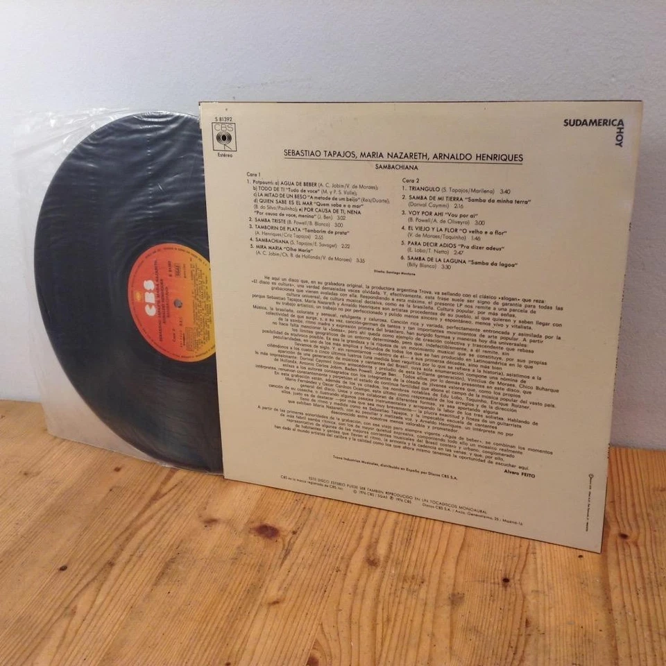 SEBASTIAO TAPAJOS~MARIA NAZARETH~ARNALDO HENRIQUES MINT BOSSA FUNK LP CBS Trova - Image 2 of 4