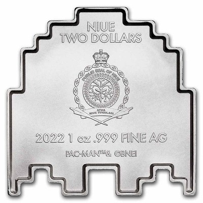 2022 Niue 1 oz Silver $2 PAC-MAN™ GHOST Shaped Stackable Coin | eBay