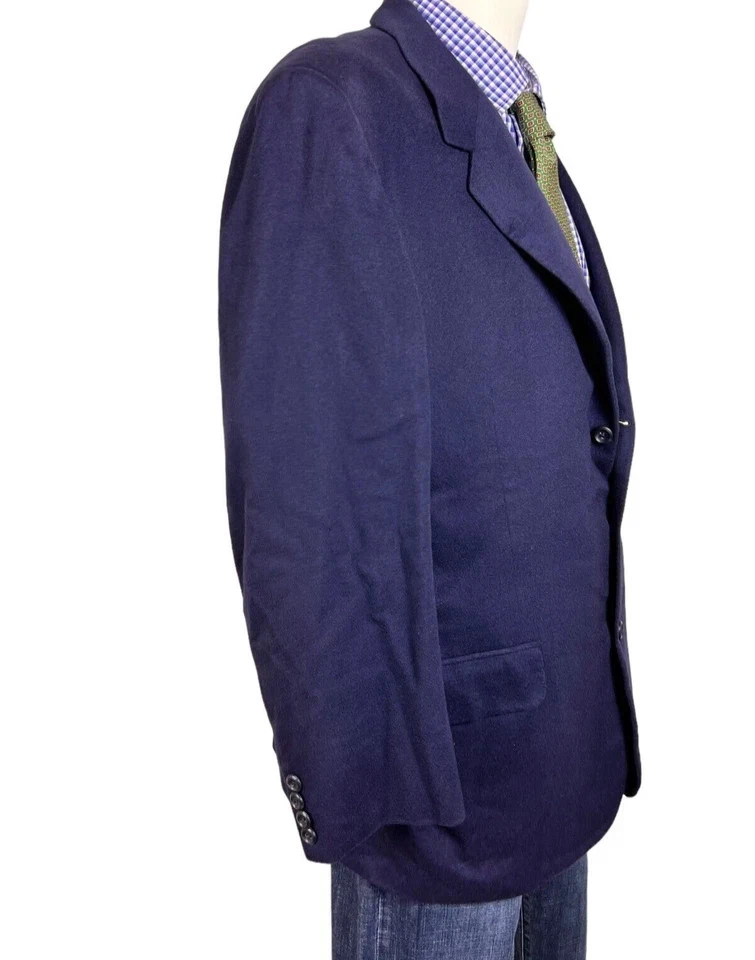 Oxxford Clothes Blazer Jacket THE CAMBRIDGE 100% CASHMERE Navy Men's 42R - Image 3 of 4