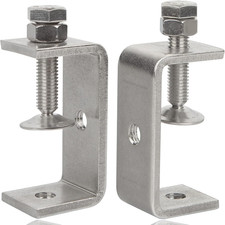Heavy Duty Stainless Steel C Clamps 2 1/2 Inch for WoodWorking, Small U Clamps f