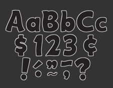 Black  Silver Funtastic 4' Letters Combo Pack