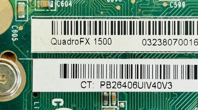 256MB HP nVidia Quadro FX1500 412834-001 Dual DVI PCI-e Graphics Video Card - Image 2 of 4