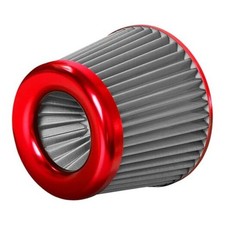 3" 76mm Universal High Flow Cold Air Intake Air Filter Upgraded Stainless Red