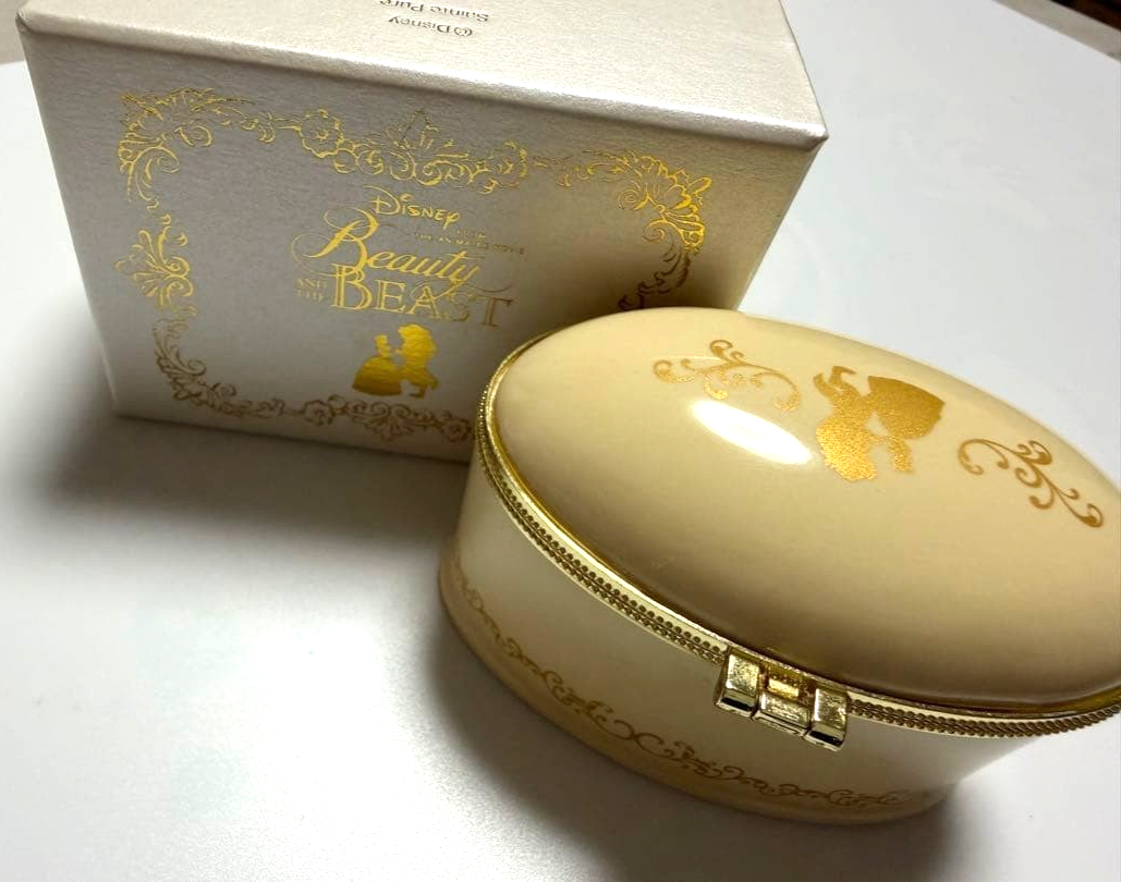 Beauty And The Beast Disney Jewelry Box Bridal Belle Gold With Box