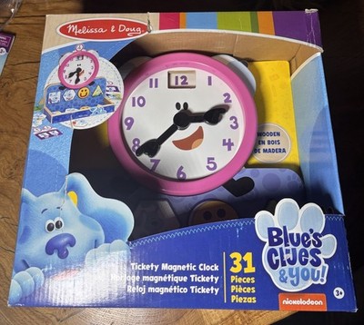 Melissa & Doug Blue's Clues & You! Tickety Magnetic Clock/NEU OVP