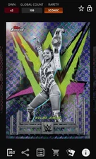 Kelani Jordan - Purple Checkerboard Base 199cc Iconic - Topps Slam WWE Finest 25