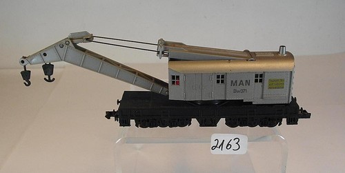 Arnold Spur N 1/160 Kranwagen MAN Bw371 6-achsig der DB #2163 | Zustand: Gebraucht