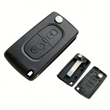 2 Button Flip Car Key Case Fob HU83 For Peugeot Expert Van 307 308 807 3008 UK