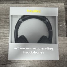 heyday Active Noise Canceling Rechargeable Bluetooth Over-Ear Headphones Black