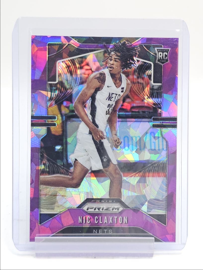 NIC CLAXTON 2019-20 PRIZM ROOKIE BASKETBALL PURPLE ICE NETS RC /149 Q6255