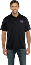 Men'S Collegiate Polyester Mesh Team Icon Polo, Washington Huskies, Black, Large