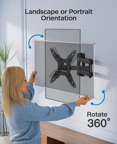 Perlesmith TV Mount Swiveling / Tilt Wall Mount für 13-42 Zoll FlatScreen - Bild 4 von 8