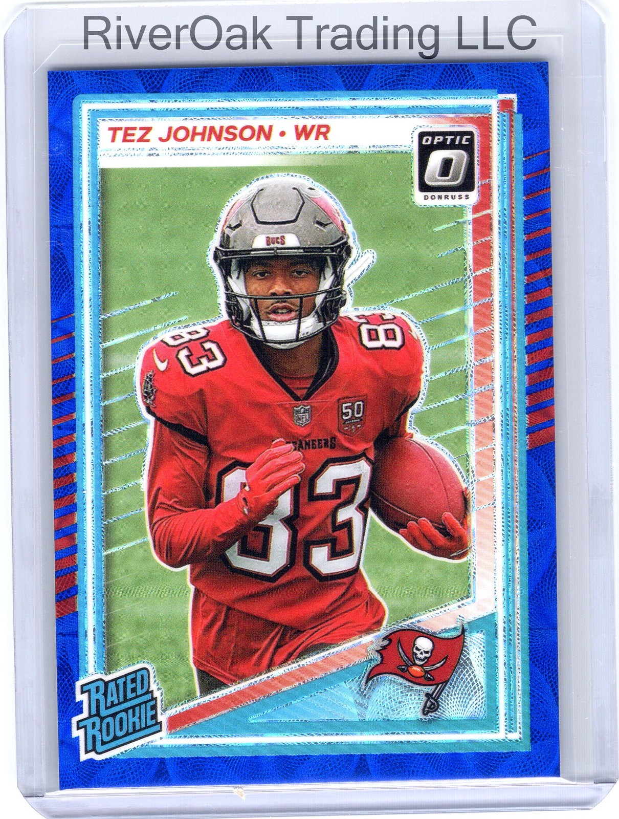 2025 Donruss Optic - Tez Johnson Blue Scope #231 Tampa Bay Buccaneers